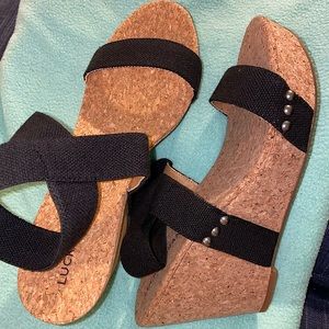 Lucky Cork Wedge Sandals